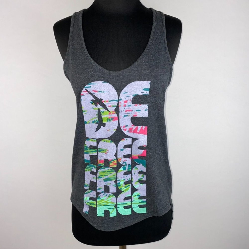 Mossimo Supply Co. Juniors S Be Free Hi Lo Rounded Hem Tank Top Keyhole Back